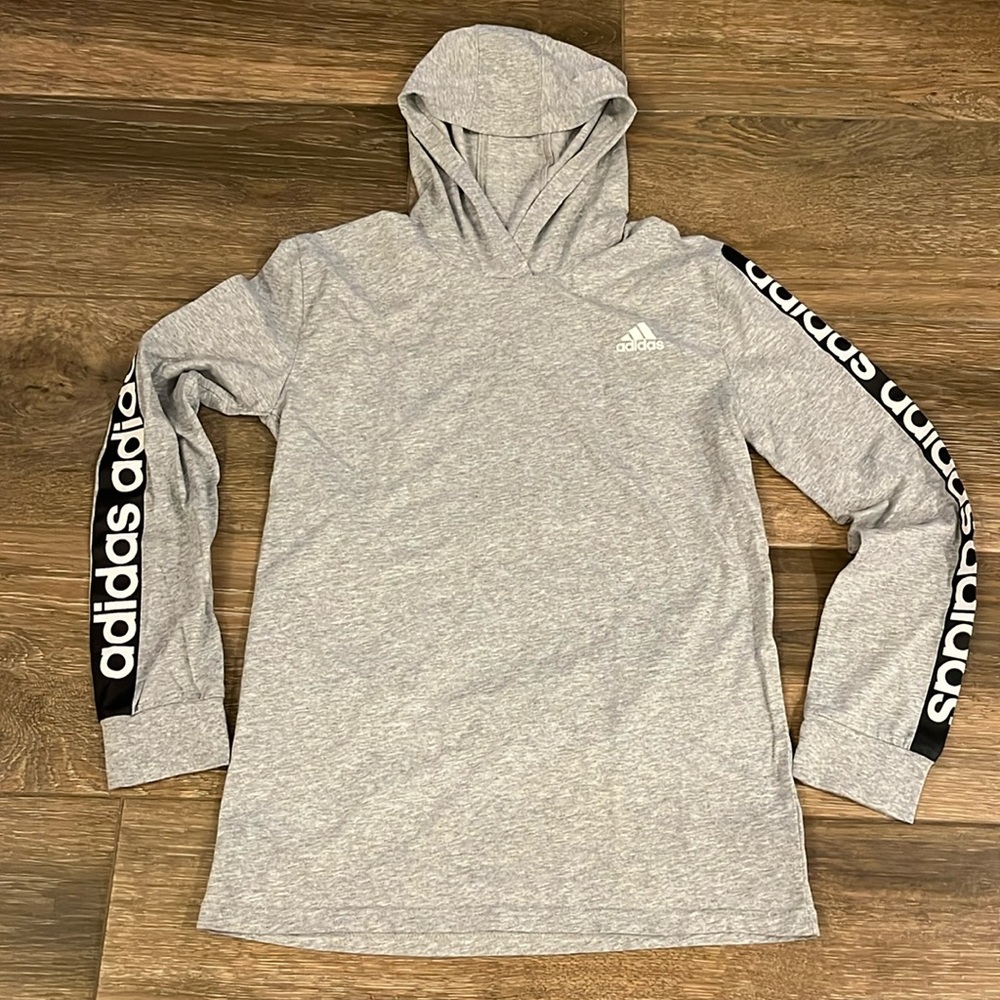 Adidas Hooded Long Sleeve Shirt “Block Logo”